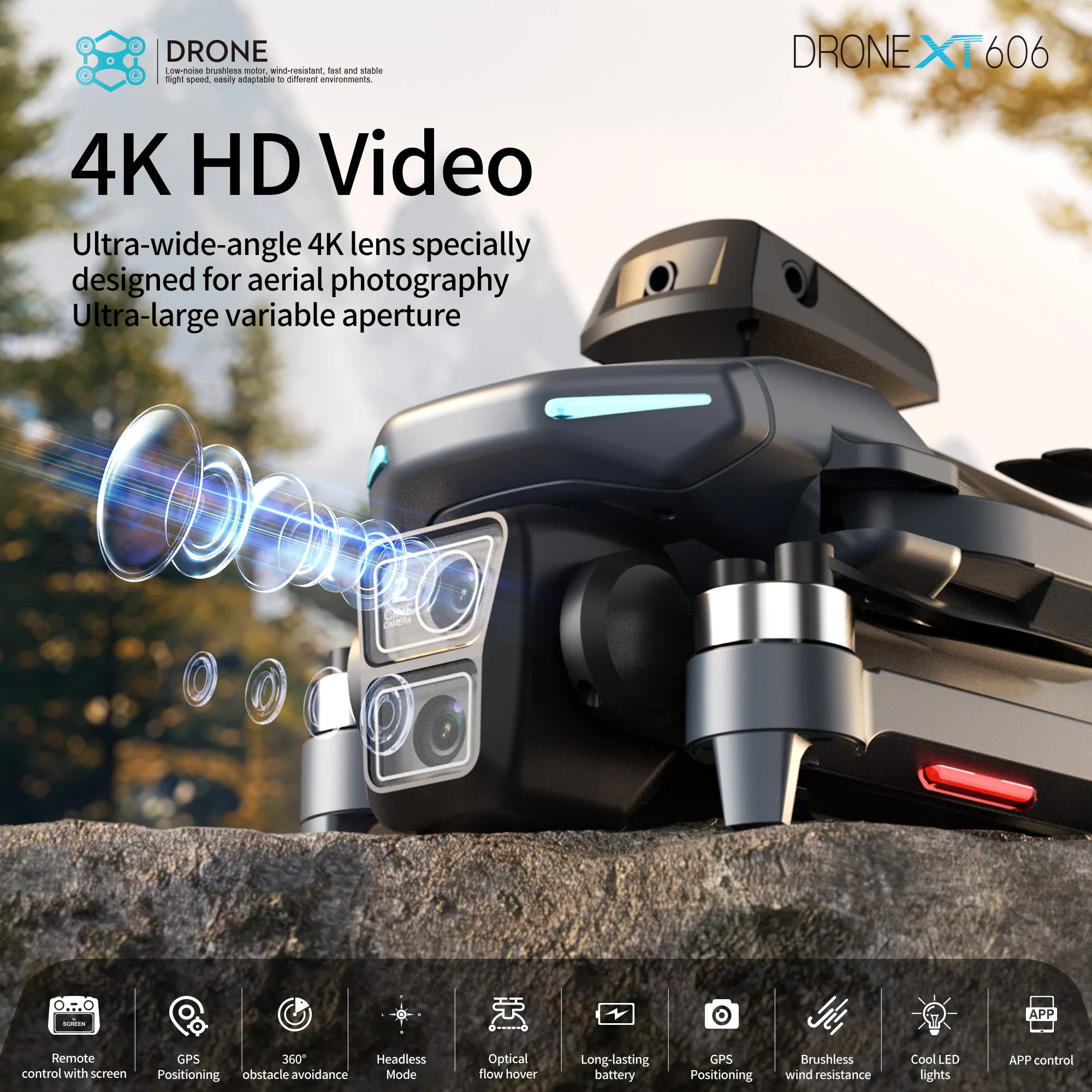 Drone Profesional XT606 Origin - Drone Gps Mount ulasan dan harga